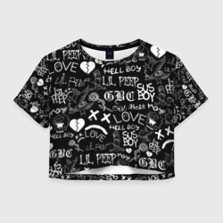 Женская футболка Crop-top 3D LIL Peep logobombing Лил Пип