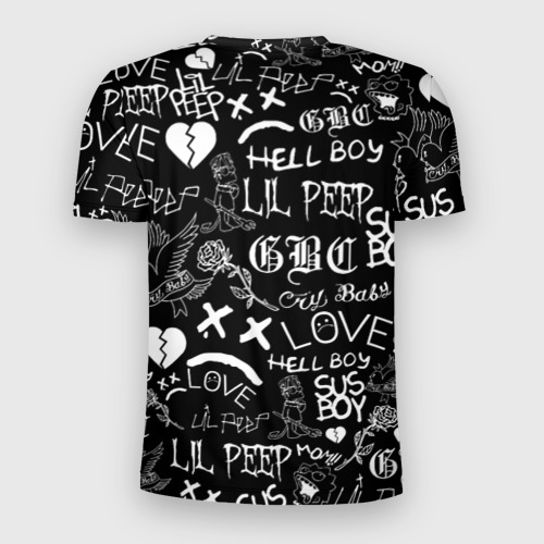 Мужская футболка 3D Slim LIL Peep logobombing Лил Пип, цвет 3D печать - фото 2