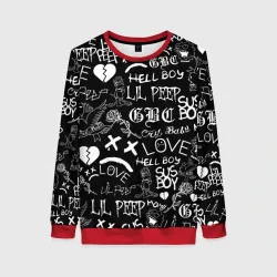 Женский свитшот 3D LIL Peep logobombing Лил Пип