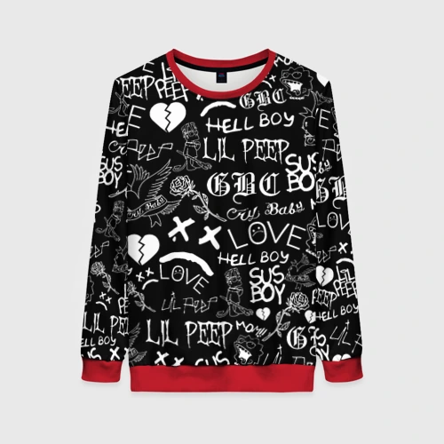 Женский свитшот 3D LIL Peep logobombing Лил Пип