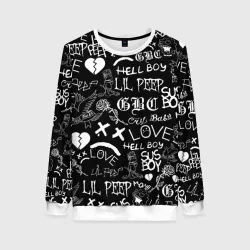 Женский свитшот 3D LIL Peep logobombing Лил Пип