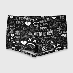 Мужские купальные плавки 3D LIL Peep logobombing Лил Пип