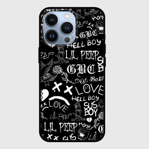 Чехол для iPhone 13 Pro LIL Peep logobombing Лил Пип, цвет черный