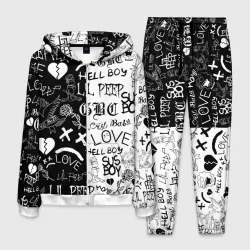 Мужской костюм 3D Lil Peep logobombing
