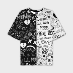 Мужская футболка oversize 3D Lil Peep logobombing