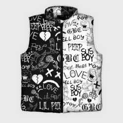 Мужской жилет утепленный 3D Lil Peep logobombing
