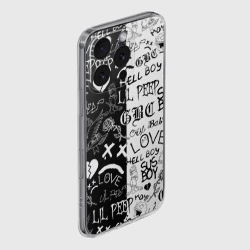 Чехол для iPhone 16 Pro силиконовый с защитой камеры Lil Peep logobombing - фото 2