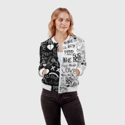 Женский бомбер 3D Lil Peep logobombing - фото 2