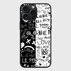 Чехол силиконовый для Apple iPhone 15 Pro Мax матовый Lil Peep logobombing