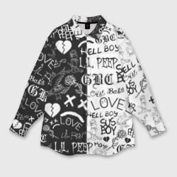 Мужская рубашка oversize 3D Lil Peep logobombing