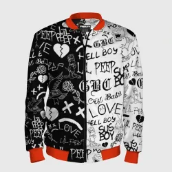 Мужской бомбер 3D Lil Peep logobombing