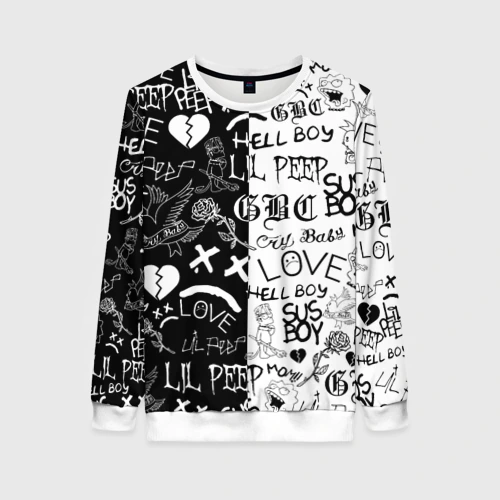 Женский свитшот 3D Lil Peep logobombing