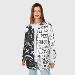 Женская рубашка oversize 3D Lil Peep logobombing - фото 2