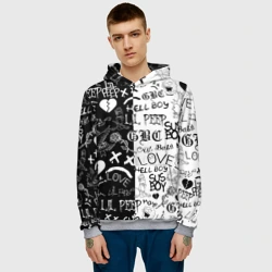 Мужская толстовка 3D Lil Peep logobombing - фото 2