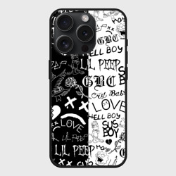 Чехол силиконовый для Apple iPhone 15 Pro матовый Lil Peep logobombing