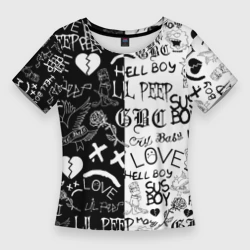 Женская футболка 3D Slim Lil Peep logobombing