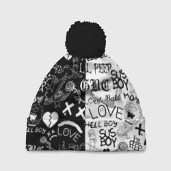 Шапка 3D c помпоном Lil Peep logobombing