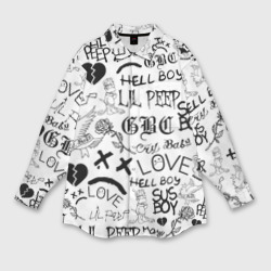 Женская рубашка oversize 3D LIL Peep Лил Пип logobombing