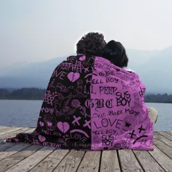 Плед 3D LIL Peep logobombing black Pink - фото 2
