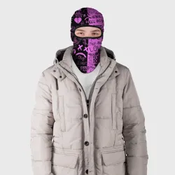Балаклава 3D LIL Peep logobombing black Pink - фото 2