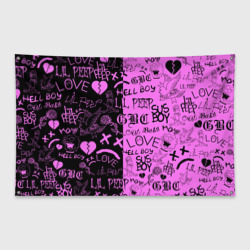 Флаг-баннер LIL Peep logobombing black Pink