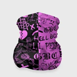 Бандана-труба 3D LIL Peep logobombing black Pink