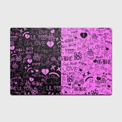 Головоломка Пазл магнитный 126 элементов LIL Peep logobombing black Pink