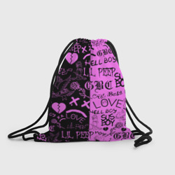 Рюкзак-мешок 3D LIL Peep logobombing black Pink