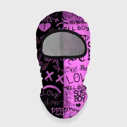 Балаклава 3D LIL Peep logobombing black Pink