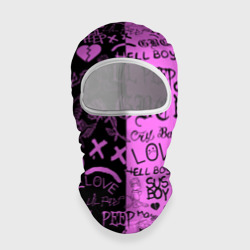 Балаклава 3D LIL Peep logobombing black Pink