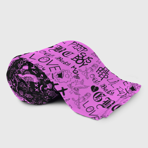 Плед 3D LIL Peep logobombing black Pink, цвет 3D (велсофт) - фото 2