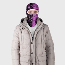 Балаклава 3D LIL Peep logobombing black Pink - фото 2