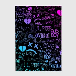Постер LIL Peep neon Лил Пип неон