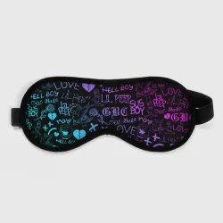 Маска для сна 3D LIL Peep neon Лил Пип неон