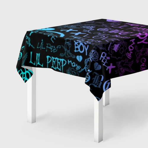 Скатерть 3D LIL Peep neon Лил Пип неон