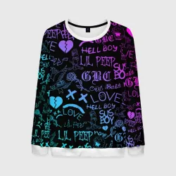 Мужской свитшот 3D LIL Peep neon Лил Пип неон