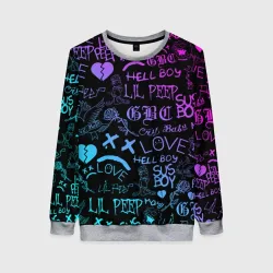 Женский свитшот 3D LIL Peep neon Лил Пип неон