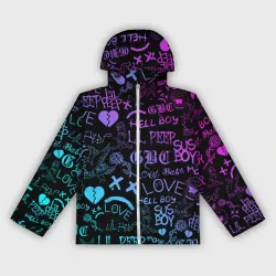 Женская ветровка 3D LIL Peep neon Лил Пип неон
