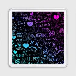 Магнит 55*55 LIL Peep neon Лил Пип неон