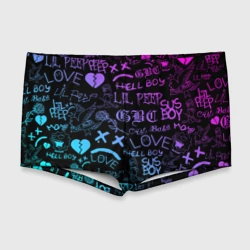 Мужские купальные плавки 3D LIL Peep neon Лил Пип неон