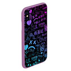 Чехол для iPhone XS Max матовый LIL Peep neon Лил Пип неон - фото 2