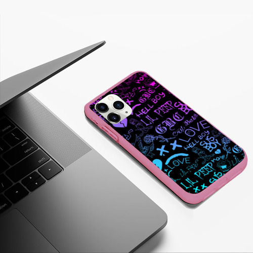 Чехол для iPhone 11 Pro Max матовый с принтом LIL PEEP NEON | ЛИЛ ПИП НЕОН, фото #5