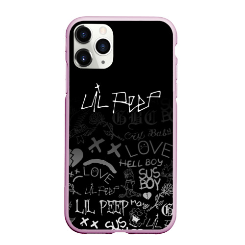 Чехол для iPhone 11 Pro Max матовый LIL Peep Лил Пип, цвет розовый