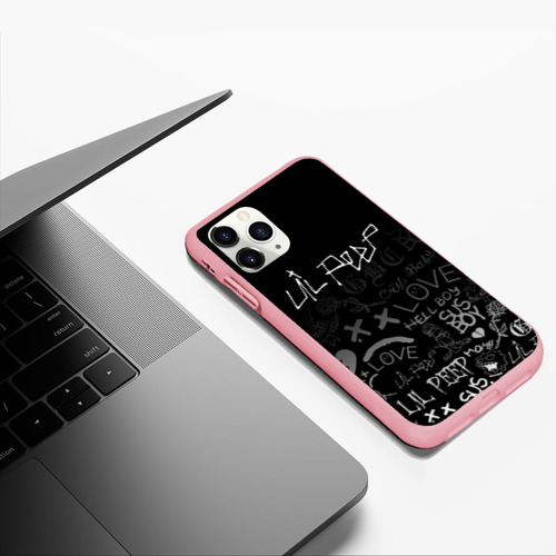 Чехол для iPhone 11 Pro Max матовый LIL Peep Лил Пип, цвет баблгам - фото 5