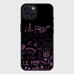 Чехол силиконовый для Apple iPhone 15 матовый LIL Peep