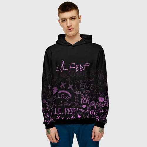 Мужская толстовка 3D LIL Peep, цвет черный - фото 3