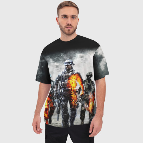Мужская футболка oversize 3D Battlefield Батлфилд, цвет 3D печать - фото 3
