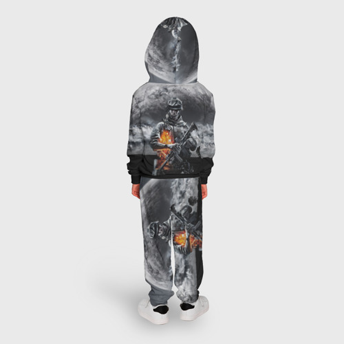 Детский костюм с толстовкой 3D Battlefield, цвет черный - фото 4