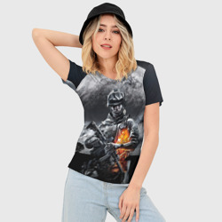 Женская футболка 3D Slim Battlefield - фото 2