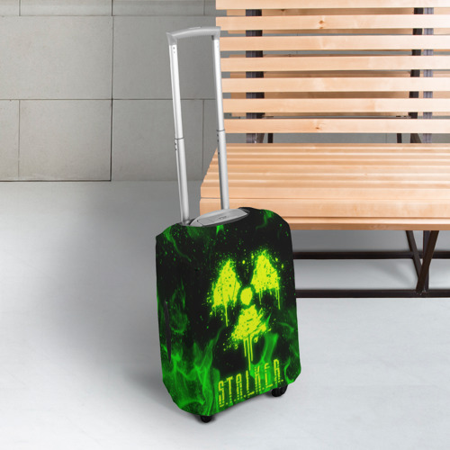 Чехол для чемодана 3D Зеленый огонь Stalker 2, цвет 3D печать - фото 3